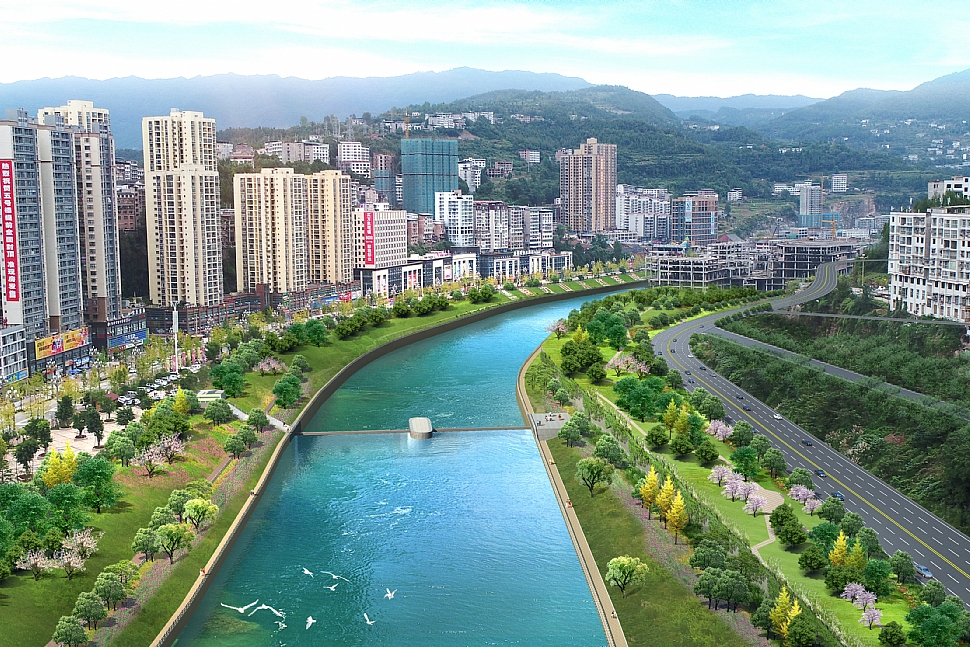 通江县锦江花园闸坝工程|Gate dam project of Jinjiang Garden, Tongjiang County